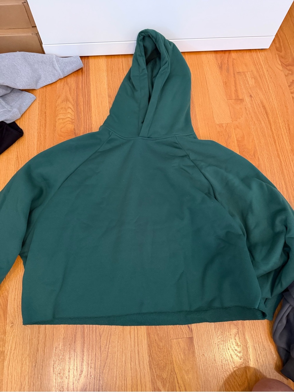Men's Crewneck Hoodie in Forest Green